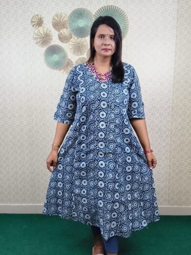 COTTON ALINE PANEL CUT KURTI - SAL505 - XL