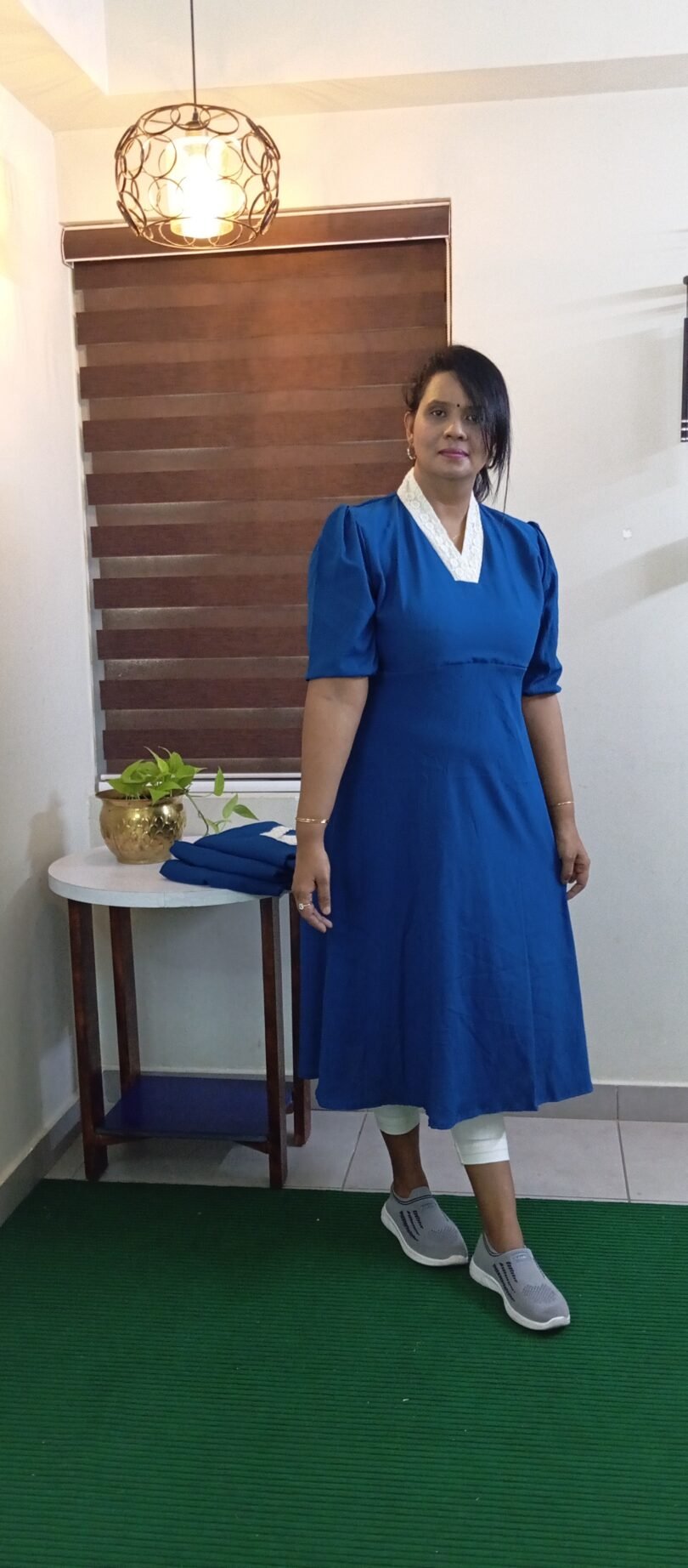 FROCK MODEL BLUE STRETCHABLE- SAL126