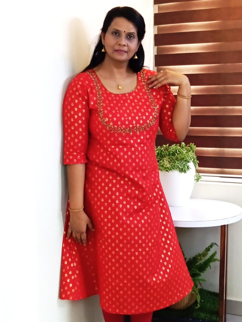 FLORAL PRINT ALINE RED- SAL193