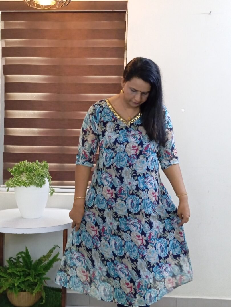 TRENDING GEORGETTE ALINE KURTIS - SAL108 - Image 10