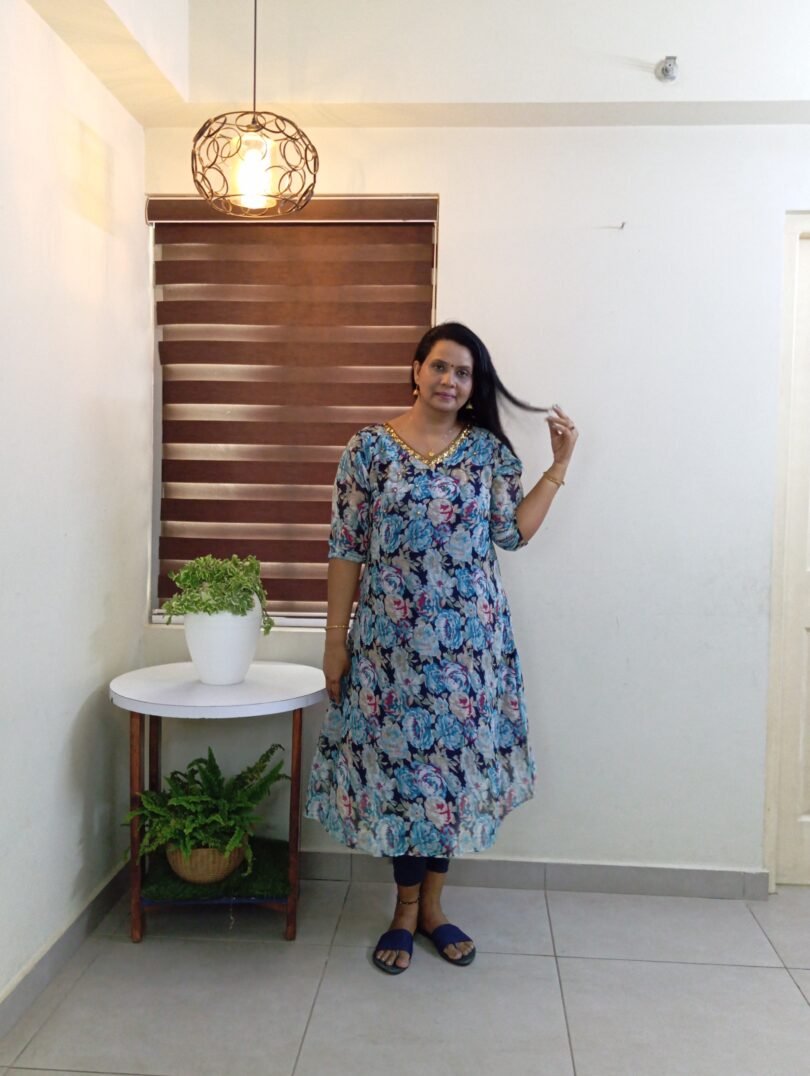 TRENDING GEORGETTE ALINE KURTIS - SAL108 - Image 9
