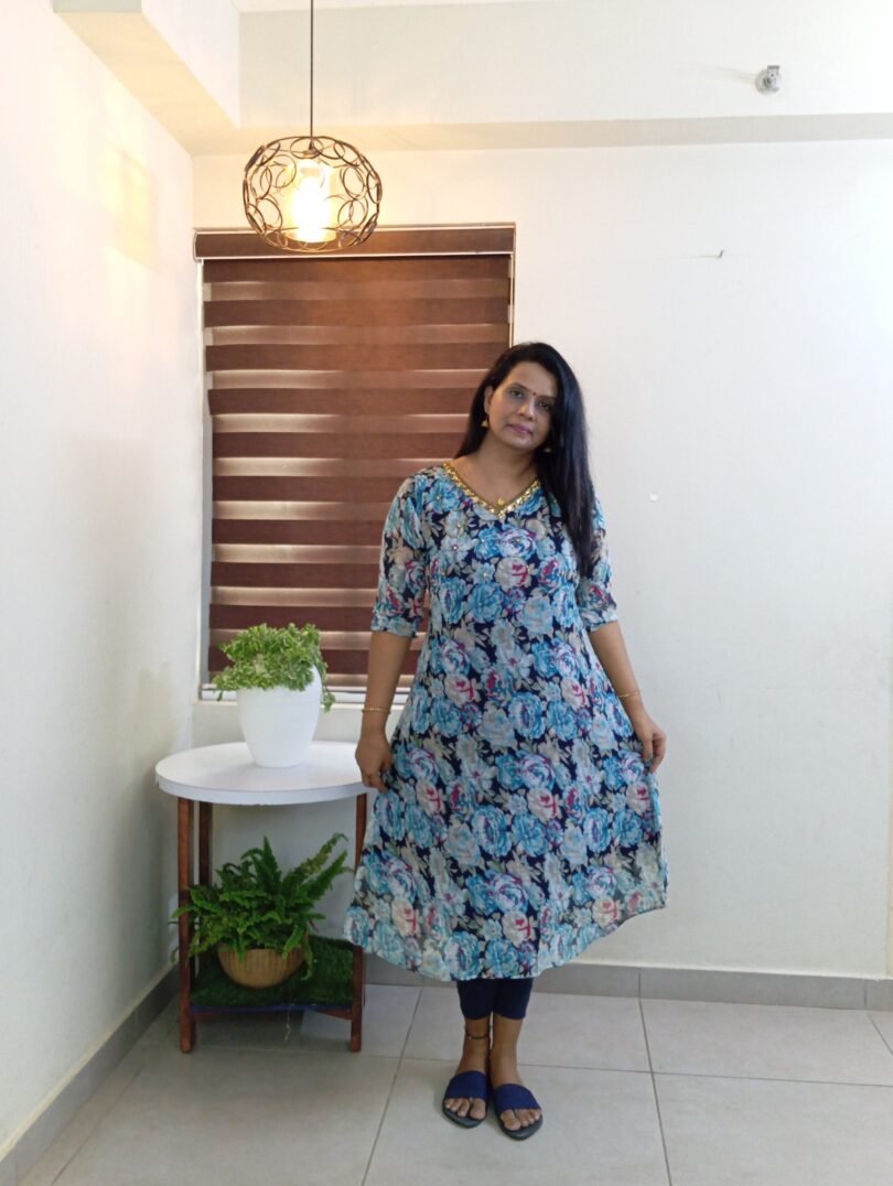 TRENDING GEORGETTE ALINE KURTIS - SAL108 - Image 8