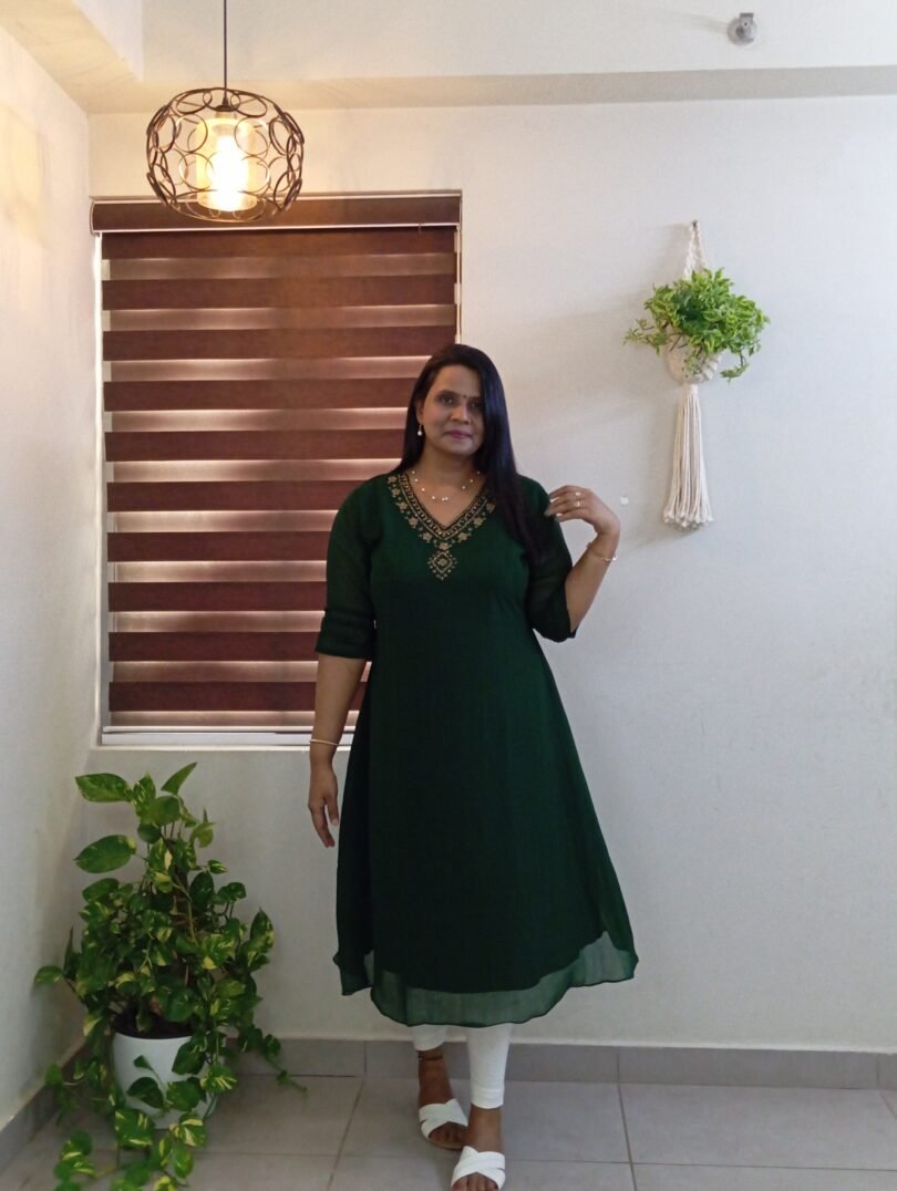 ZARI GEORGETTE GREEN- SAL014 - Image 3
