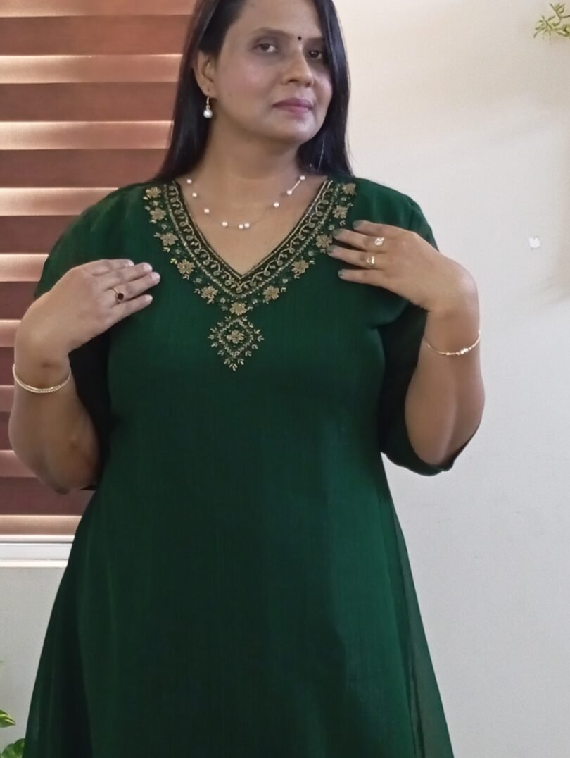 ZARI GEORGETTE GREEN- SAL014 - Image 5