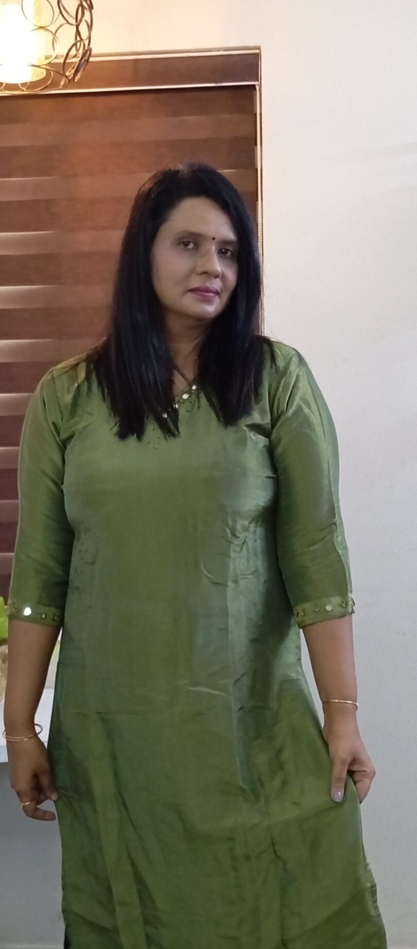 TISSUE SILK GREEN KURTIS - SAL161 - Image 2