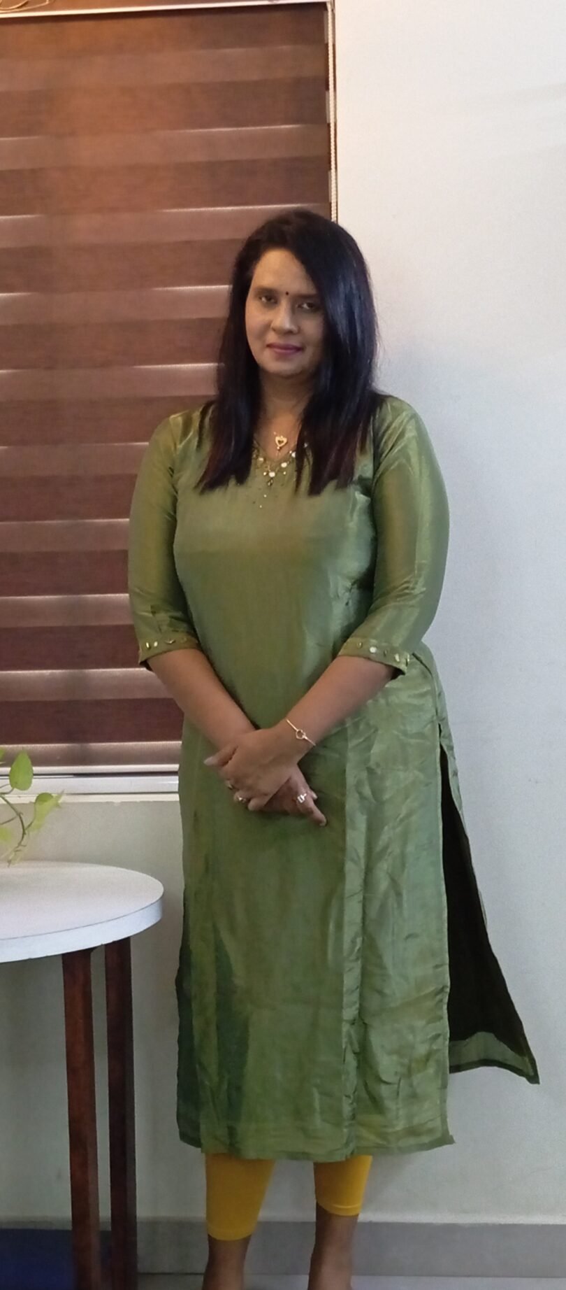 TISSUE SILK GREEN KURTIS - SAL161