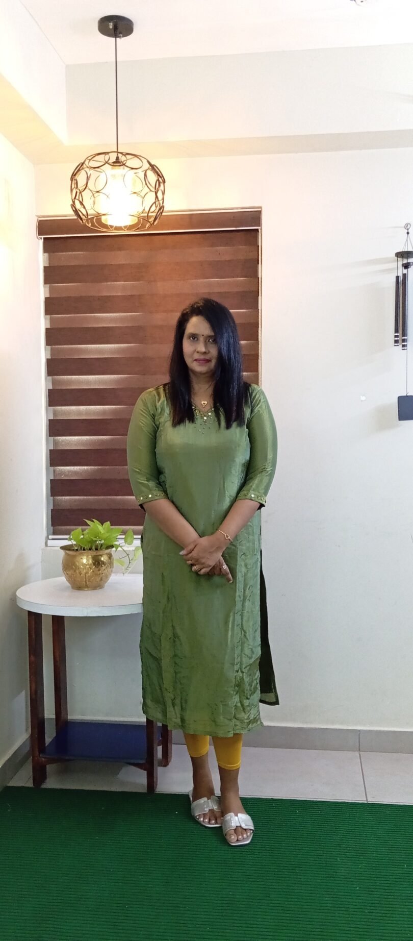 TISSUE SILK GREEN KURTIS - SAL161 - Image 4