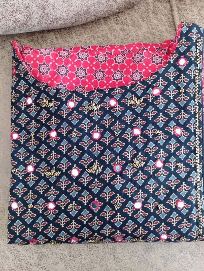 AJRAKH PRINT COTTON KURTIS- SAL201 - Image 5
