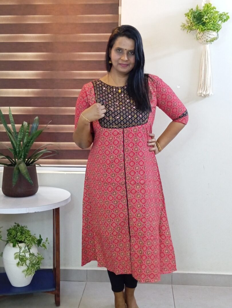 AJRAKH PRINT COTTON KURTIS- SAL201 - Image 3