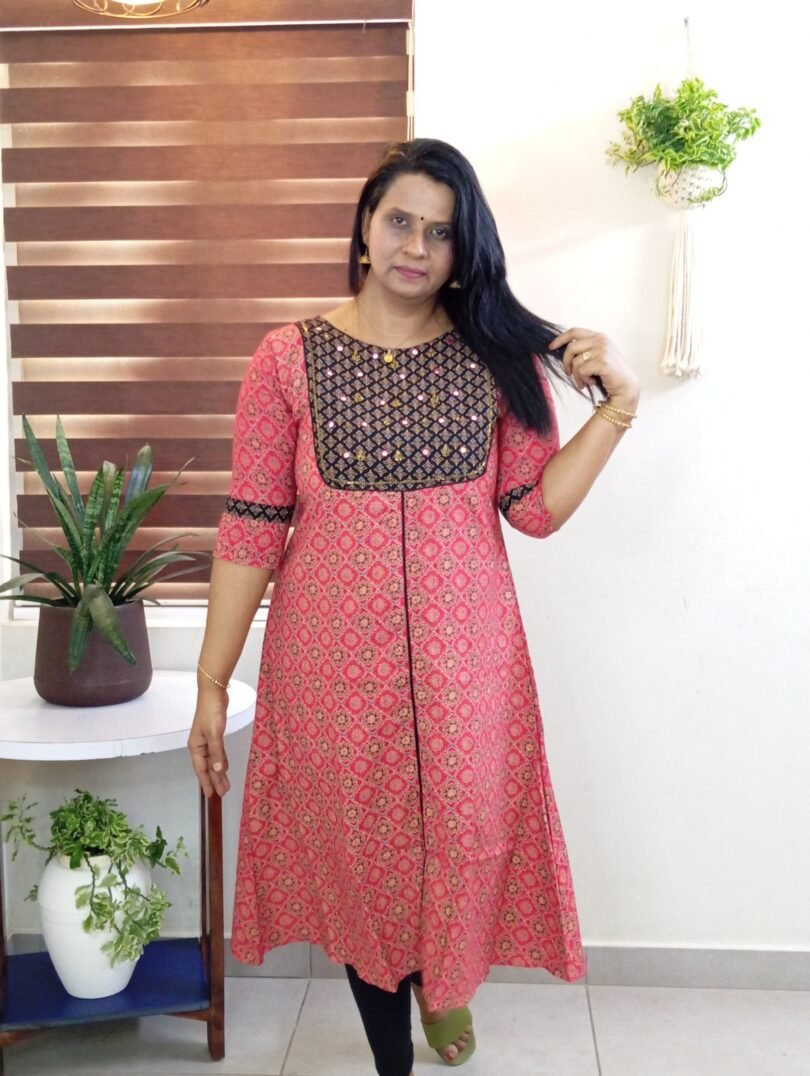 AJRAKH PRINT COTTON KURTIS- SAL201 - Image 4