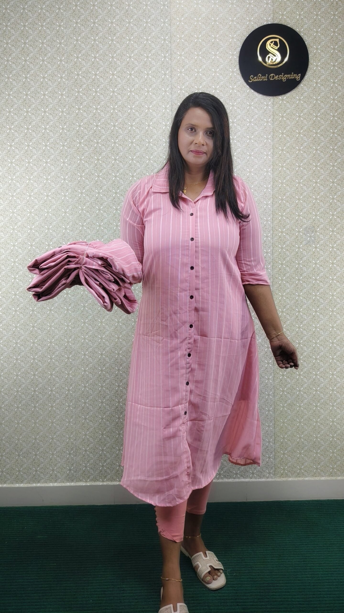 IMPORTED GEORGETTE ALINE KURTI - SAL515 - Image 3