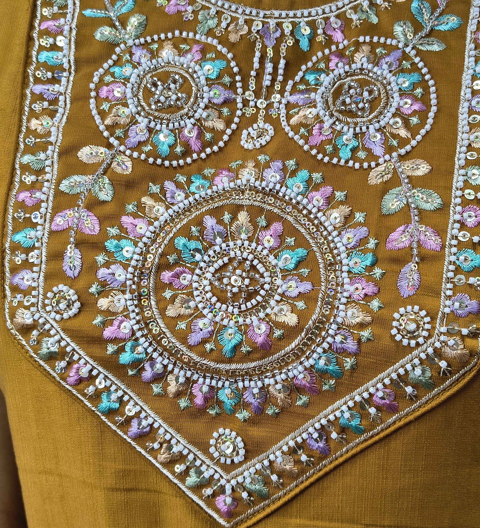 VETICAN FABRIC TURMERIC YELLOW KURTIS - SAL530 - Image 2