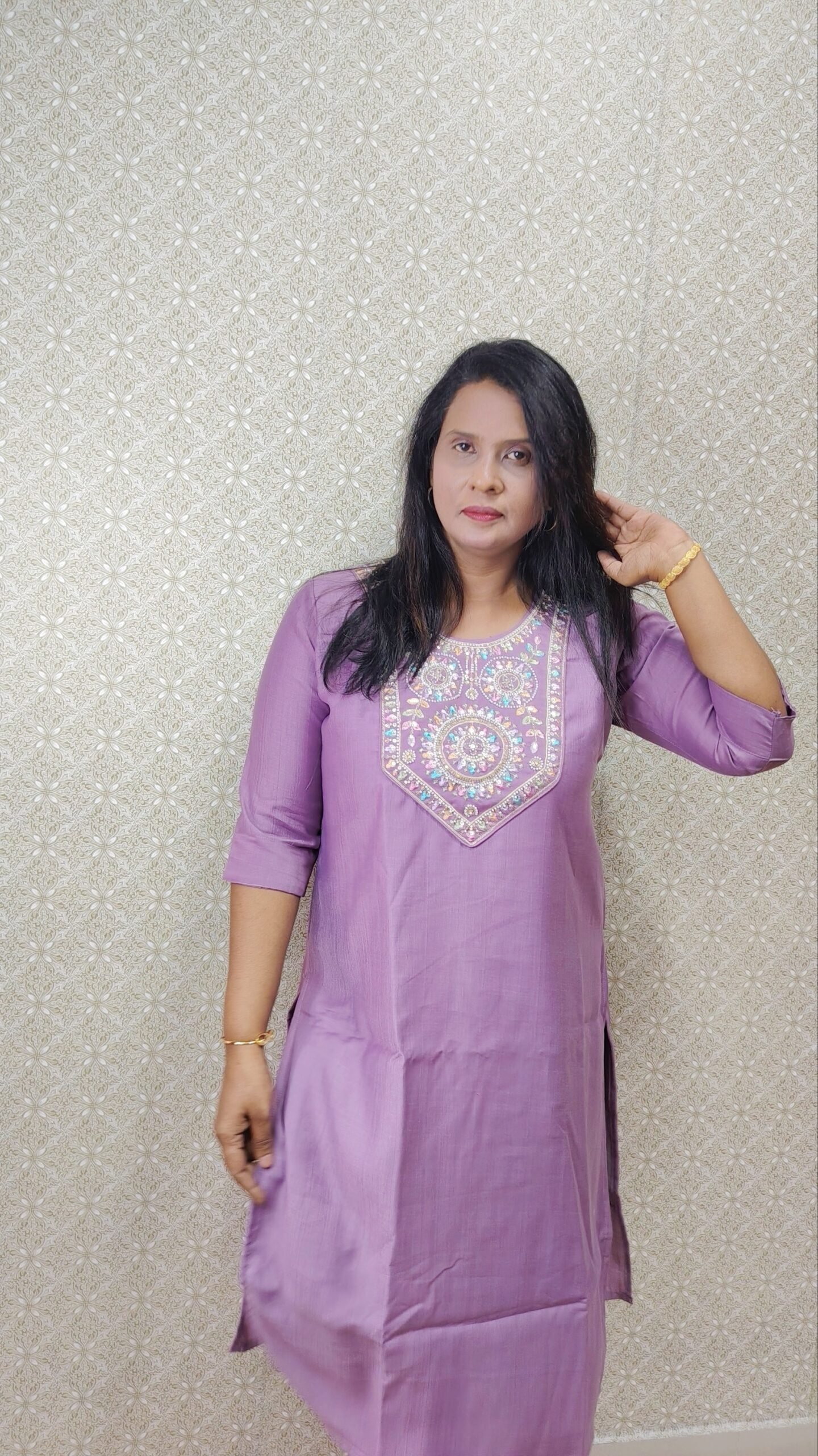 VETICAN FABRIC LAVENDER KURTIS - SAL529