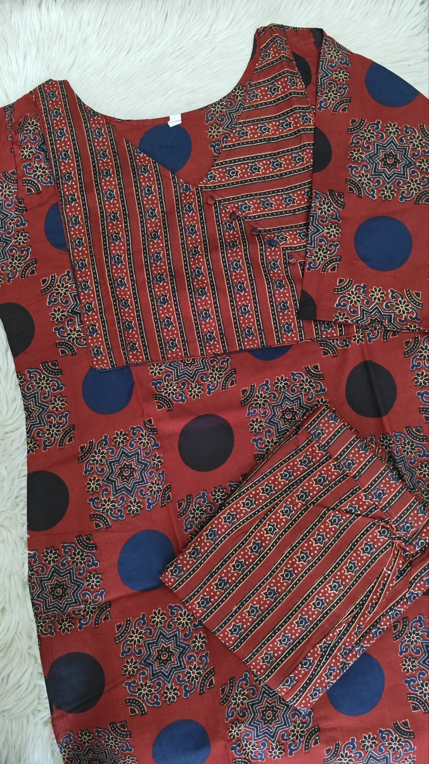 POLKA PRINT COTTON CORD SET - SAL533 - Image 3