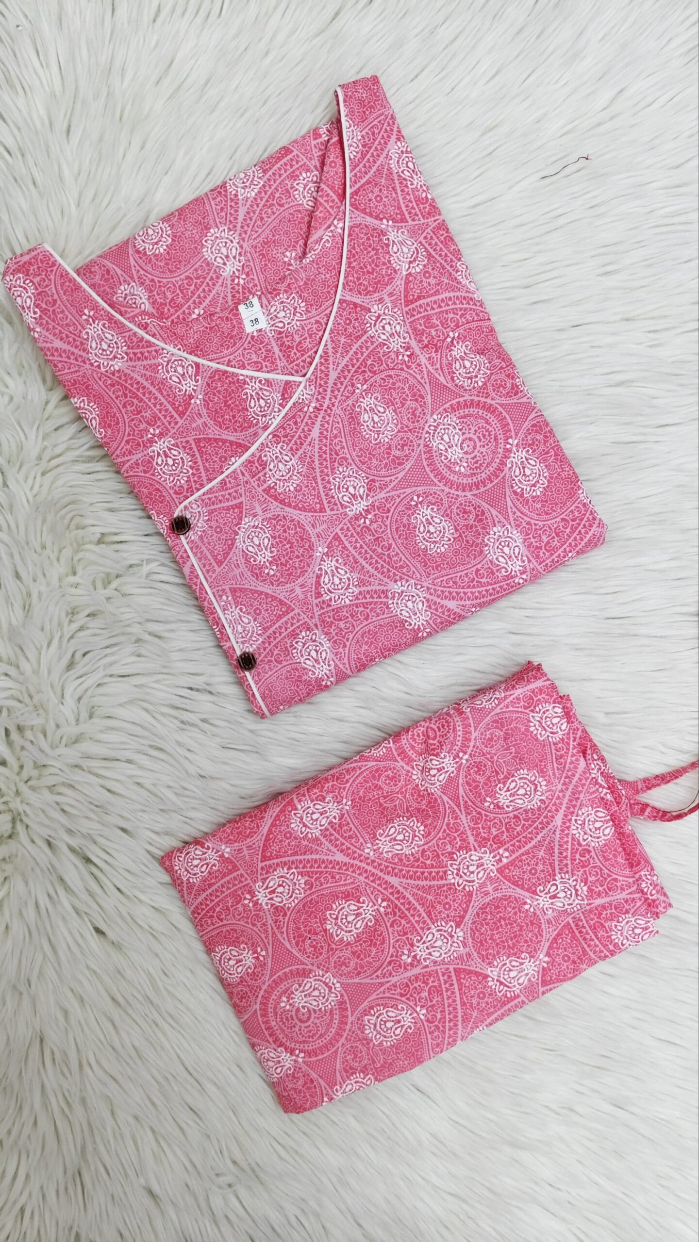 BABY PINK COTTON CORDSET- SAL555 - Image 2