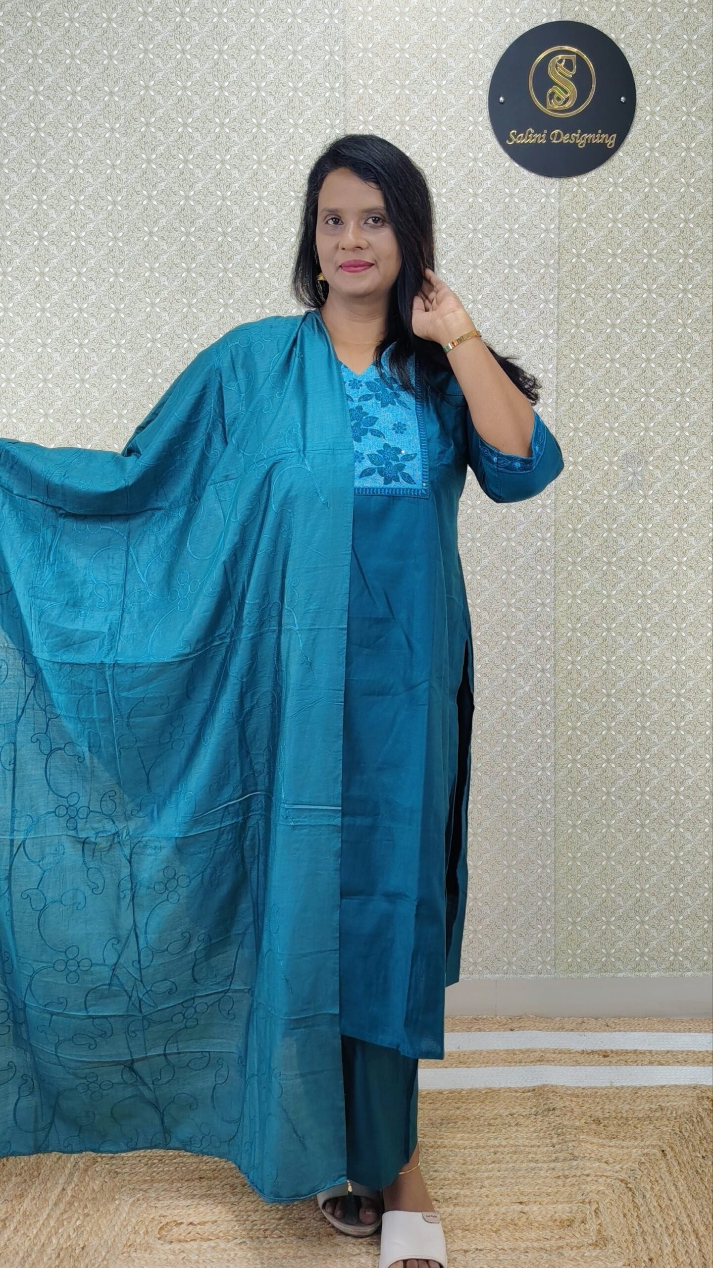 TEAL BLUE THREE PIECE SET - SAL581 - Image 3