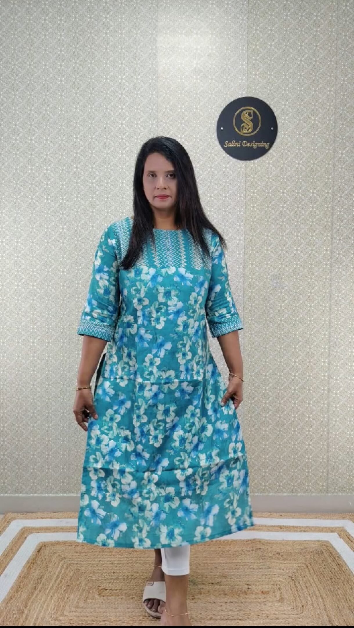 MASLIN SLITTED KURTI - SAL582