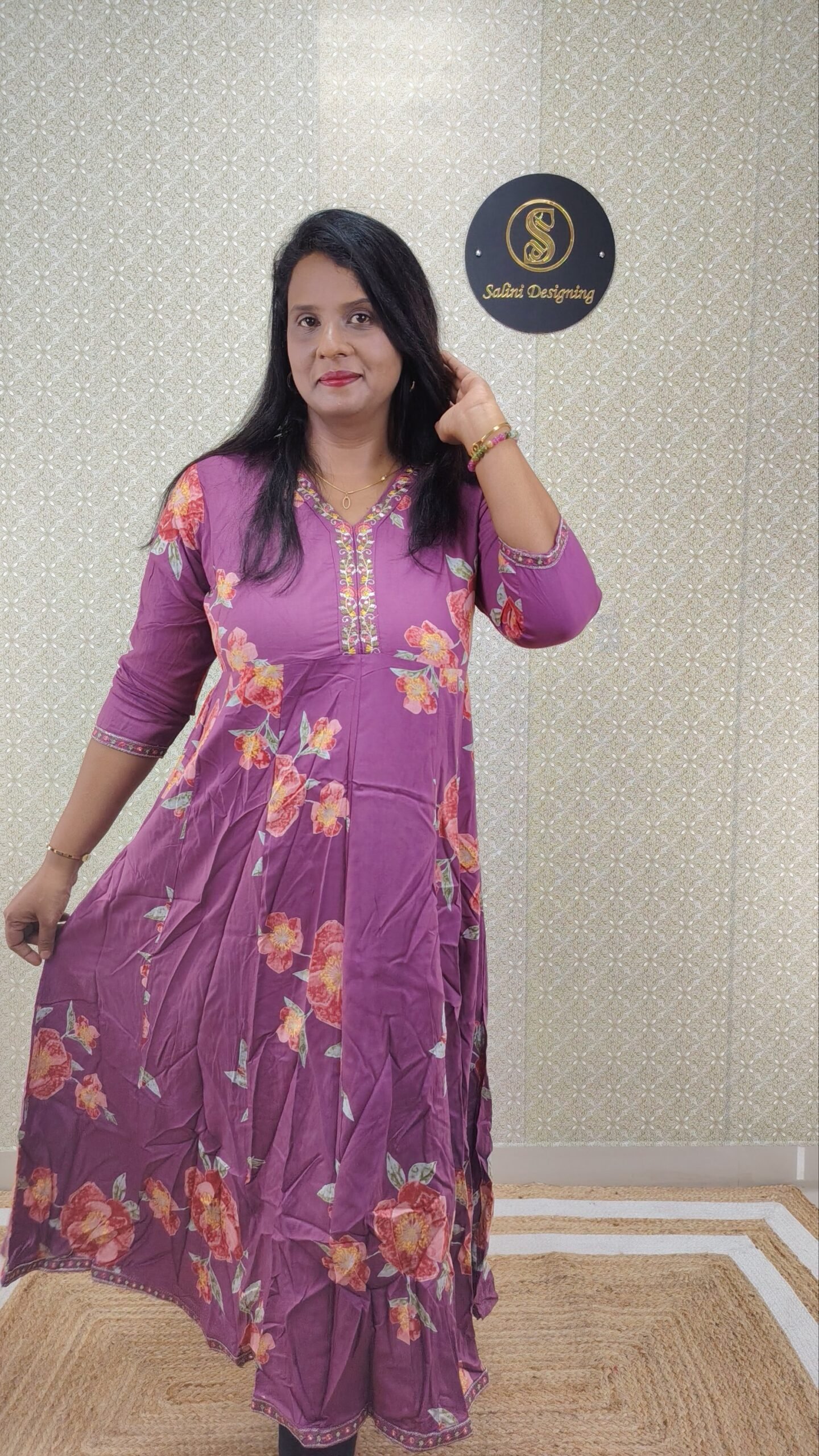 RAYON COTTON ANARKALI -SAL589