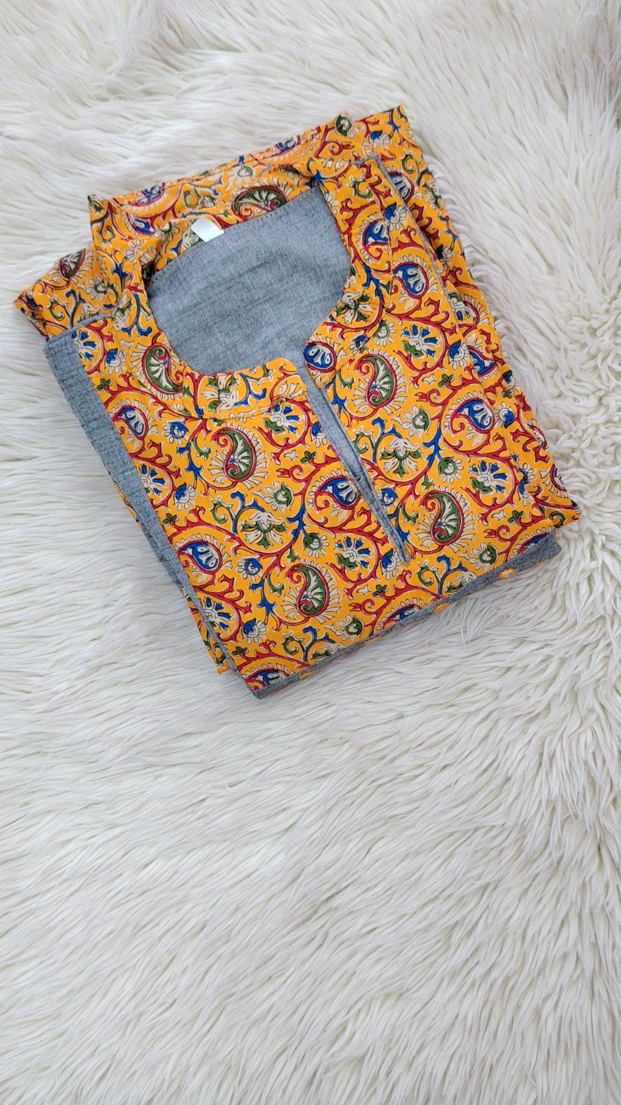COTTON KALANKARI PATCH WORK KURTI - SAL626 - Image 2